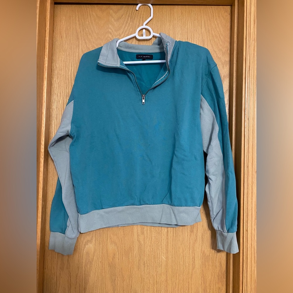 LA Hearts Blue Quarter Zip Size Medium